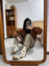 波爾諦奇（BOERDIQI）拼色百搭德訓(xùn)鞋女新款軟底戶外運(yùn)動輕便舒適休閑鞋 駝色 38 曬單實(shí)拍圖