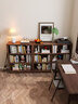 青櫨書(shū)桌旁邊小書(shū)架實(shí)木書(shū)柜儲物柜一體靠墻客廳收納置物架落地矮書(shū)柜 包安裝送上門(mén)-80cm-FAS級橡膠木 曬單實(shí)拍圖