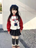 迪士尼（Disney）親子裝臘腸狗小月齡嬰兒爬服立體小狗全家裝2025春秋一家三口四口 紅杏 66 爬服(送帽子) 曬單實拍圖