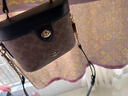 蔻馳（COACH）女包奢侈品女士單肩手提包經(jīng)典老花盒子包生日禮物送女友 新款CBQ35IMQRX卡其配黑色 曬單實(shí)拍圖