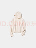 優(yōu)衣庫(kù)女裝可機(jī)洗紐花針織連帽套頭衫/25秋冬新款478871 01 乳白色 S /155/80 曬單實(shí)拍圖