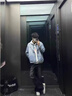 卡圖弛微喇痞帥直筒牛仔褲男春秋季美式高街潮流寬松顯瘦百搭闊腿長(cháng)褲子 黑灰色 XL 【建議120-140斤】 曬單實(shí)拍圖