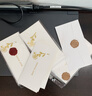 RoseNice 教師節賀卡 誓言卡燙金書(shū)簽生日火漆印章表白留言卡明信片商務(wù)信封信紙套裝教師節禮物送老師 玫瑰祝?？ń鹕?火漆貼 4套裝 曬單實(shí)拍圖