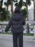 雪中飛2025新款女士短款羽絨服潮流休閑風(fēng)小個(gè)子加長(cháng)外套舒適溫暖 黑色|8056 M /160/84A 曬單實(shí)拍圖