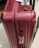 大嘴猴（paul frank）超大容量行李箱女拉鏈密碼拉桿箱網(wǎng)紅男輕音萬(wàn)向輪旅行箱學(xué)生皮箱 波爾多紅/加大加寬/抑菌款 24英寸 曬單實(shí)拍圖