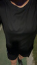 拇指白小T二代白色短袖T恤男女春夏三防純棉白小丅打底衫上衣 黑色女款 2XL 曬單實(shí)拍圖
