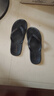 【特步制造商】人字拖女防滑新款外穿純色夾腳海邊沙灘涼拖鞋女 黑色 35-36 曬單實(shí)拍圖