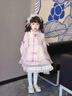 安妮優(yōu)兒（Anneyol）女童冬裝連衣裙2025新款冬季加絨洛麗塔公主裙女孩童裝春秋款裙子 粉色加絨 120 曬單實(shí)拍圖