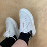 H8小白鞋2025新款秋季百搭莆田鞋子情侶男女內(nèi)增高厚底休閑運(yùn)動(dòng)板鞋 白色-黑皮尾（禮盒裝） 42 男碼 曬單實(shí)拍圖