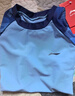 李寧（LI-NING）兒童泳衣男孩中大童游泳衣青少年分體泳衣泳鏡泳帽套裝34-67藍170 曬單實(shí)拍圖