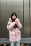 波司登（BOSIDENG）25新款極寒羽絨服女短款90鵝絨收腰顯瘦連帽保暖外套B250242302 冰穹提花粉9EC3 XS 155/80A 體重約100斤以?xún)?曬單實(shí)拍圖