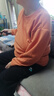 FSHE媽媽休閑衛衣女200斤寬松大碼春秋衣2025新款中老年女裝洋氣上衣 橘色 XL [建議120-140斤] 曬單實(shí)拍圖