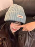 鉑吶苓馬年新年針織帽女2025冬季保暖韓版百搭學(xué)生防風(fēng)顯臉小護耳包 毛線(xiàn)帽【天空藍】 曬單實(shí)拍圖