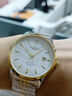 LONGAINA官方瑞士浪琴Longines手表男女士全自動(dòng)機械表防水夜光男女情侶表 L8818間金白盤(pán)男表+送皮帶 曬單實(shí)拍圖