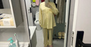 雅特茂月子服純秋冬季產(chǎn)后棉孕婦睡衣款產(chǎn)婦待產(chǎn)喂奶哺乳家居服 秋冬款220g（送胸墊）奶酪色9-1450 M 曬單實(shí)拍圖