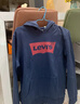 Levi's【特價(jià)來(lái)襲】李維斯情侶同款經(jīng)典寬松休閑logo套頭連帽衛衣 藏藍色 19622-0007 S 曬單實(shí)拍圖