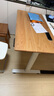 木藝生實(shí)木電動(dòng)升降桌電腦桌臺式紅橡木雙電機站立式工作臺書(shū)桌寫(xiě)字臺 雙電機橢圓3節-FAS級紅橡木-白架 120*60(隱藏雙面插排) 曬單實(shí)拍圖