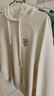 森馬（Semir）森柔棉|梅花系列衛衣女寬松插肩袖秋連帽繡花套頭衫101524116006 曬單實(shí)拍圖