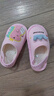牧童兒童棉拖鞋秋冬季防滑包頭男童女孩室內靜音寶寶布拖鞋帶后跟 櫻花粉 22 底標150/鞋內長(cháng)15.0cm 曬單實(shí)拍圖