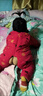 寶寶手工棉花棉衣男童女童棉襖棉褲套裝小孩子嬰幼兒加厚棉服秋冬 中國紅-吉祥如意 90 （10-18月) 曬單實(shí)拍圖