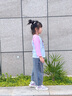 MQDMINI童裝兒童褲子男女童衛褲燈籠褲5A抗菌寬松束腳休閑褲漫步小貓 曬單實(shí)拍圖