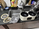 德國雙膽低糖蒸煮電飯煲家用米湯分離小型迷你多功能電飯鍋一體 雙膽電飯煲 3.6L 智能預約款+鋼籠 曬單實(shí)拍圖