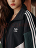 adidas經(jīng)典寬松運動夾克外套男女秋季阿迪達斯官方三葉草 黑色/綠色/白色   L 曬單實拍圖
