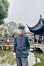 安初夏新中式西裝套裝男新款痞帥國風(fēng)中山裝青年唐裝墊肩夾克外套三套裝 黑色西服+黑短T打底+黑西褲 XL 曬單實(shí)拍圖