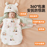 婧麒（JOYNCLEON）新生兒包被防驚跳睡袋初生嬰兒蝴蝶抱被純a類(lèi)棉寶寶產(chǎn)房包單秋冬 【秋冬中厚】竹林寶寶-豆豆絨 曬單實(shí)拍圖