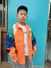 G.DUCKKIDS童裝男童外套新款兒童春秋款長(cháng)袖夾克風(fēng)衣中大童拼色沖鋒衣酷 橘色 160 建議身高150-160cm 11-12歲 曬單實(shí)拍圖