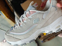 斯凱奇（Skechers）奶茶熊休閑運動(dòng)鞋女子時(shí)尚厚底老爹鞋熊貓鞋增高 自然色/NAT 38 曬單實(shí)拍圖