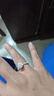 喜鉆鳳冠霞帔紅妝鉑金鉆石戒指高貴典雅求婚結婚鉆戒送女友生日禮物 鉑金共80分FG色（30+50） 曬單實(shí)拍圖
