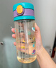 日康（rikang）兒童水杯吸管杯小學(xué)生喝水杯學(xué)飲杯PPSU牛奶杯380ml B1073-2 綠色 曬單實(shí)拍圖