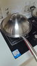 赫巴茲（HZIB）德國炒鍋316不銹鋼炒菜鍋無(wú)涂層平底炒鍋電磁爐煤燃氣通用 全鋼蓋內徑30外徑 32cm 曬單實(shí)拍圖