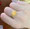 中國黃金（CHINA GOLD）黃金戒指女999足金拉絲小方糖開(kāi)口戒指七夕情人節禮物送女友老婆 【京速達】小方糖戒指金重約2.6g*甄選禮盒 曬單實(shí)拍圖