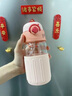JCZS德國品牌吸管杯孕婦產(chǎn)婦專用水杯躺著喝水帶重力球刻度產(chǎn)檢糖耐玻 【增重力球】【帶刻度/耐高溫】1 曬單實拍圖