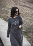 圣保美灰色連衣裙女春秋季2025新款小個子高級感氣質長裙子兩件套裝顯瘦 深灰色套裝 S 碼 曬單實拍圖