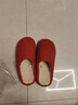 merdor情侶棉拖鞋男冬季新款室內靜音防滑加絨保暖紅色毛毛拖鞋女居家用 橘色【羊羔毛】 37-38 曬單實(shí)拍圖