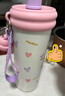 炊大皇保溫杯316不銹鋼高顏值女士?jì)和＠湮芩?00ml （愛(ài)心蜜糖） 曬單實(shí)拍圖