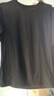 東方鴨新款短袖純棉大碼夏季文藝中長(cháng)款寬松女五分袖印花T恤衫圓領(lǐng)上衣 黑色【純色】 2XL 建議130-150斤 曬單實(shí)拍圖