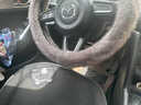 巫記汽車(chē)方向盤(pán)套冬季毛絨車(chē)用把套防寒保暖防滑通用男女高級雪狐絨 本田雅閣思域CRV皓影XRV奧德賽 O型-毛絨方向盤(pán)套 曬單實(shí)拍圖