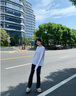 SIINSIIN【楊冪同款】微喇褲女早秋季新款瑜伽褲子外穿防曬黑色鯊魚(yú)喇叭褲 【春秋小個(gè)子款】顯瘦黑 S 【80-100斤】 曬單實(shí)拍圖