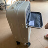 花瞳行李箱女20寸可上飛機(jī)小型拉桿箱登機(jī)箱旅行箱多功能密碼箱皮箱子 米白色【充電+掛鉤+干濕分離】 26英寸 【適用7-9天旅行】 曬單實(shí)拍圖