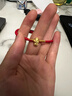 Lossot足金十二生肖狗黃金轉運珠手鏈3D硬金狗紅繩本命年手鏈生日禮物 曬單實(shí)拍圖