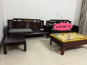 一號豪庭實(shí)木沙發(fā) 新中式烏金木單雙三人大小戶(hù)型組合貴妃客廳沙發(fā)2026# 獨立三人位[送小炕幾] 【框架款】棉麻布坐墊 曬單實(shí)拍圖