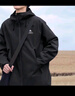 駱駝（CAMEL）雨神戶外沖鋒衣戶外登山服防風(fēng)防水時尚運動外套 A13CATR157A，幻影黑，男女同款 L 曬單實拍圖