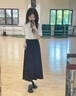 Dudant奢侈高檔品牌黑色西裝半身裙女士夏季2025新款高腰傘裙大擺長(cháng)裙子 黑色款 常規 S 【建議80~95斤】 曬單實(shí)拍圖