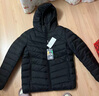 坦博爾羽絨服春款保暖百搭通勤百搭男款輕薄連帽外套TF246209黑色175 曬單實(shí)拍圖