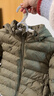 優(yōu)衣庫嬰幼兒寶寶PUFFTECH空氣棉服可機洗拉鏈連帽外套478427 56 橄欖色 100 曬單實(shí)拍圖