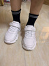 百麗（Belle）童鞋兒童小白鞋女童運動鞋學生校園返校鞋25年秋季新款男童休閑鞋 白色 31 腳長約19.1-19.6cm 曬單實拍圖